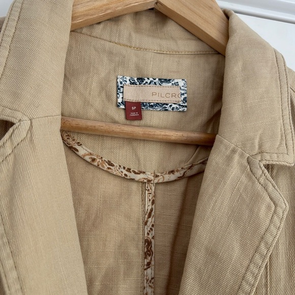 Anthropologie Pilcro Summer Linen Blend Blazer in Neutral - Picture 4 of 11